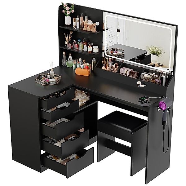 Furnicopia Schminktisch LED-Schminktisch mit großer Ablagefläche günstig online kaufen