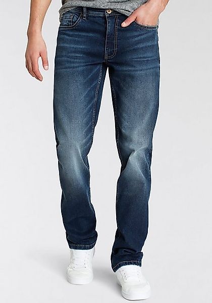 AJC Straight-Jeans gerade geschnitten, Used-Look-Waschung, niedrige Leibhöh günstig online kaufen