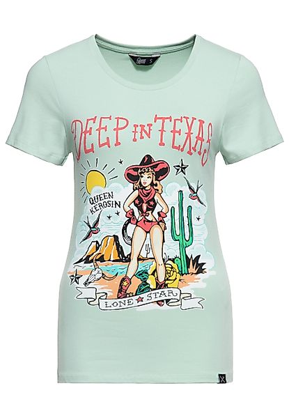 QueenKerosin Print-Shirt Deep in Texas (1-tlg) günstig online kaufen