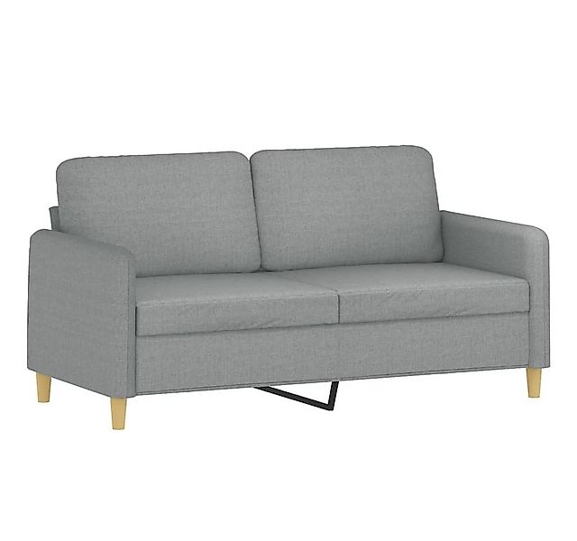 vidaXL Sofa 2-Sitzer-Sofa Hellgrau 140 cm Stoff günstig online kaufen