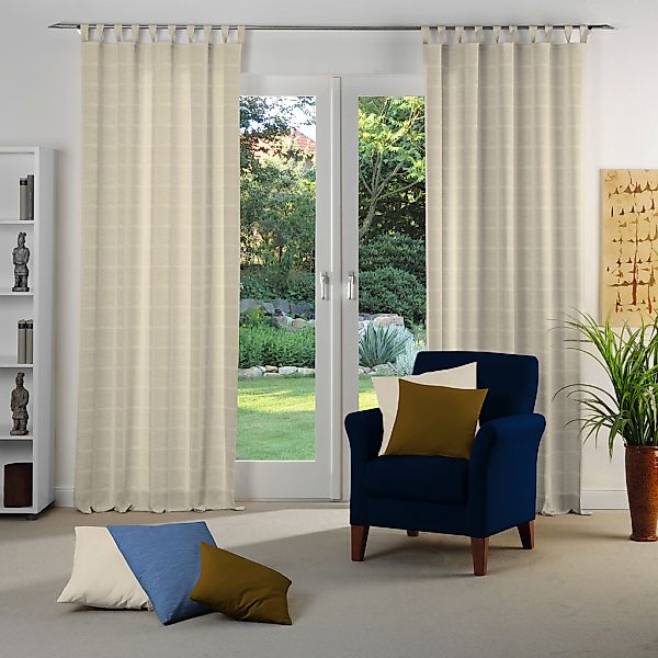 Wirth Vorhang "Toco-Karo" Schlaufen 1 Stk. tlg. günstig online kaufen