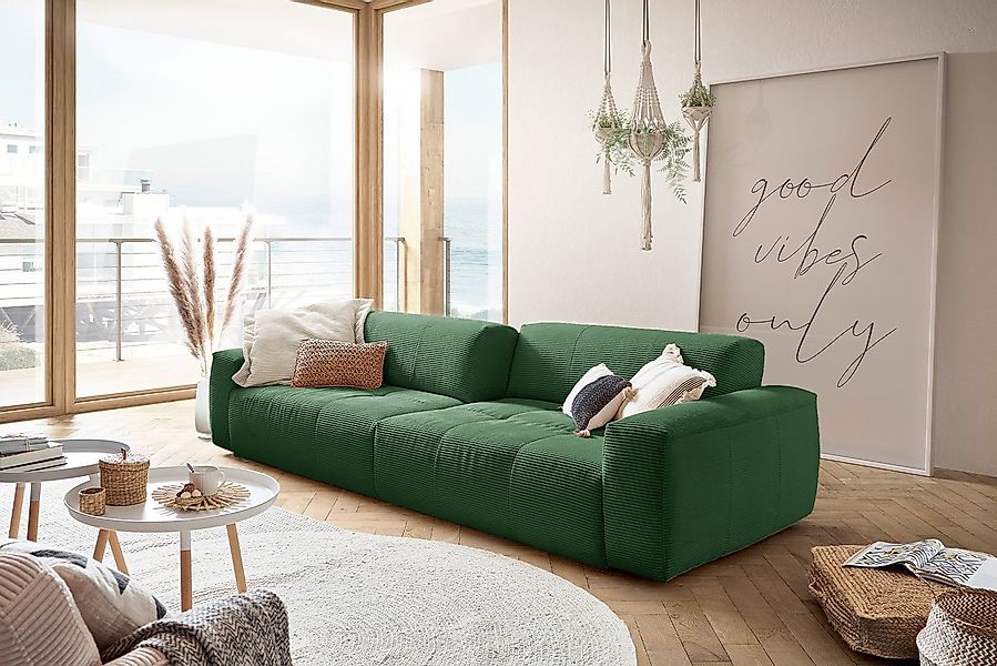 KAWOLA 3-Sitzer PALACE, Big Sofa Couch mit Sitztiefenverstellung Cord 298x1 günstig online kaufen