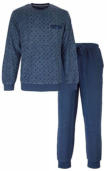 Paul Hopkins Schlafanzug Herren Frottee Pyjama warm mit Bündchen (2 tlg) ku günstig online kaufen