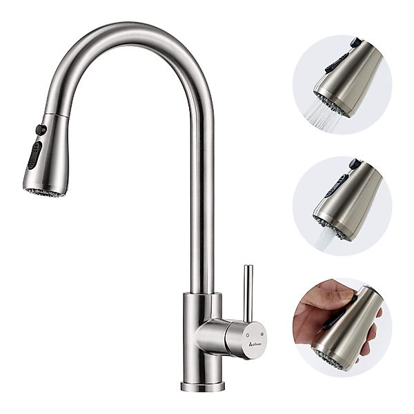 HOMELODY Spültischarmatur Hochdruck Wasserhahn Küche 360° günstig online kaufen