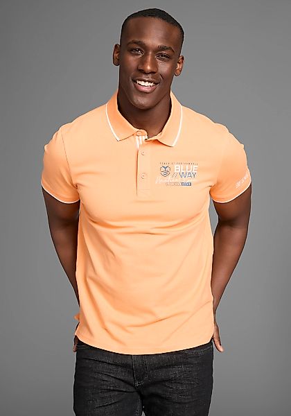 DELMAO Poloshirt mit sportlichen Kontraststreifen & günstig online kaufen