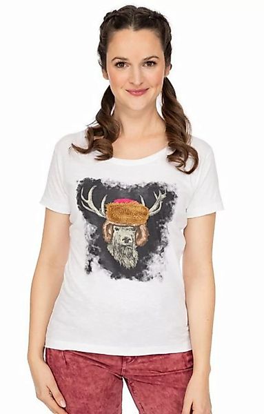 Hangowear Trachtenshirt T-Shirt PINK-TRAPPER white günstig online kaufen