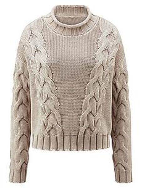 Pullover Stehkragen Peter Hahn beige günstig online kaufen