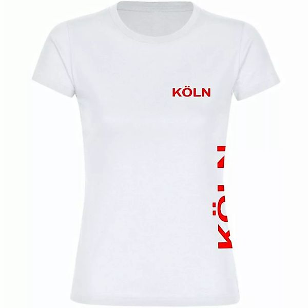 multifanshop T-Shirt Damen Köln - Brust & Seite - Frauen günstig online kaufen