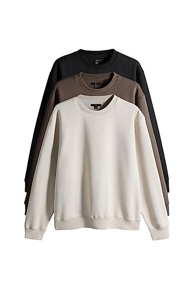 The Set Sweater 3er-Pack The Set Rundhals-Sweatshirts (3-tlg) günstig online kaufen