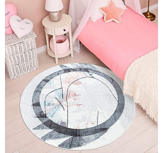 Carpet City Teppich YOUNG953, rund, Höhe: 11 mm, Moderner Jugend- Kinder Te günstig online kaufen