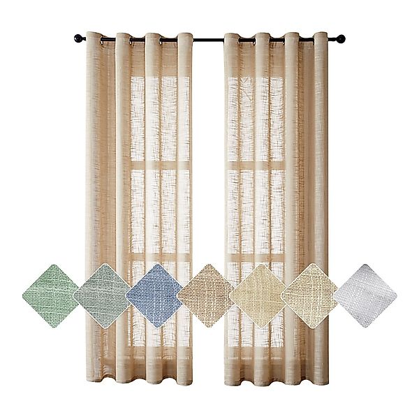 BYSURE Gardine (2 St), Ösen, transparent, günstig online kaufen
