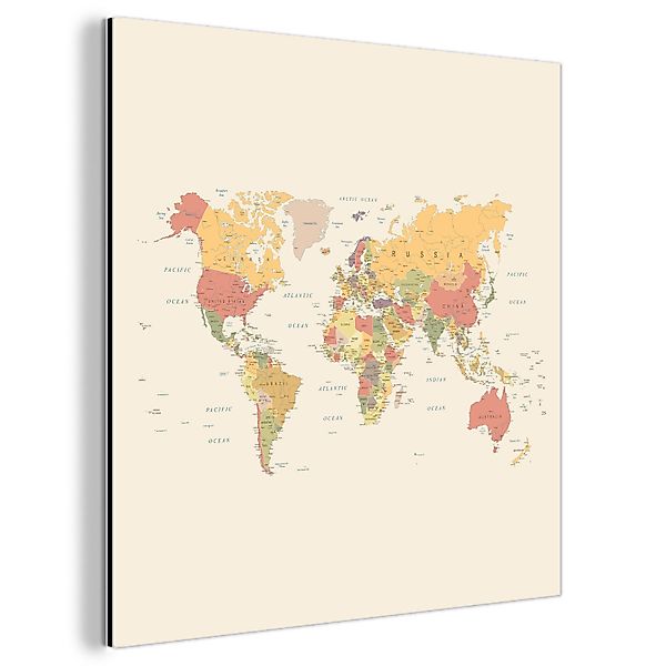 MuchoWow Metallbild Weltkarte - Realistisch - günstig online kaufen