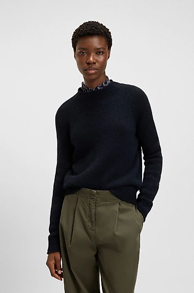 BOSS ORANGE Strickpullover "Fesperanasy Premium Damenmode" Stehkragen mit R günstig online kaufen