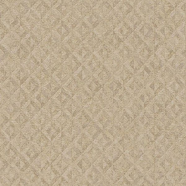Bricoflor Goldene Tapete mit Rautenmuster Vliestapete im Boho Style Geometr günstig online kaufen