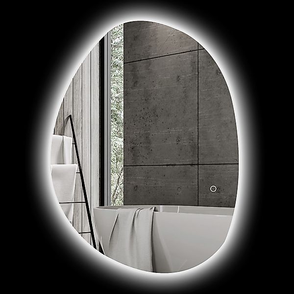 HOMCOM Badezimmerspiegel mit dimmbarem LED-Licht in 3 Farbtemperaturen, 80x günstig online kaufen