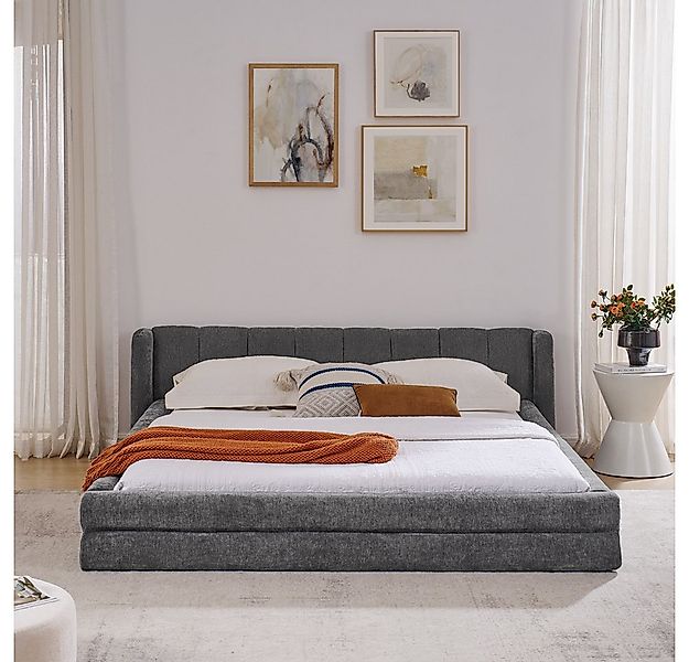 REDOM Polsterbett mit Chenille-Bezug und minimalistisches Design (Kinderbet günstig online kaufen