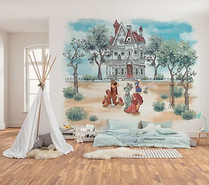 Komar Kindertapete »Disney Lady and the Tramp Sweet Home«, bedruckt günstig online kaufen