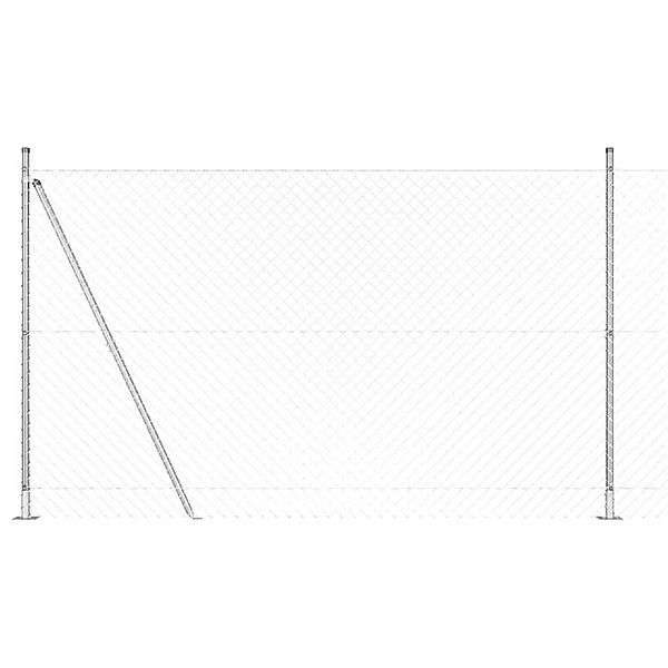 vidaXL Zaunpfosten Silber 10 x 1,5 m 40 x 40 mm Maschen Stahl 3351288 günstig online kaufen