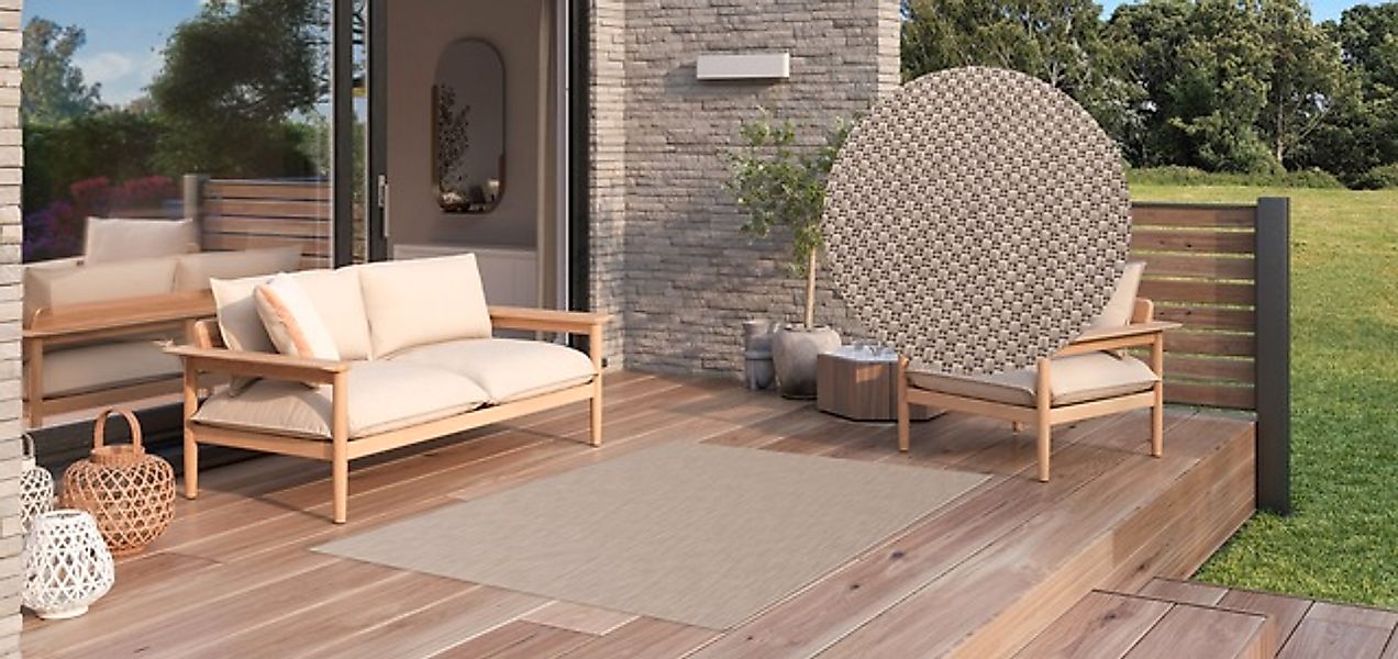 my home Teppich »Florida, Made in Belgium«, rechteckig, 7 mm Höhe, Outdoor, günstig online kaufen