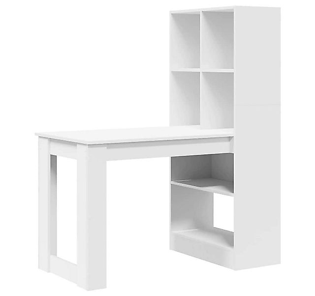 vidaXL Schreibtisch Schreibtisch mit Regal Weiß 122 x 67 x 145 cm Holzwerks günstig online kaufen