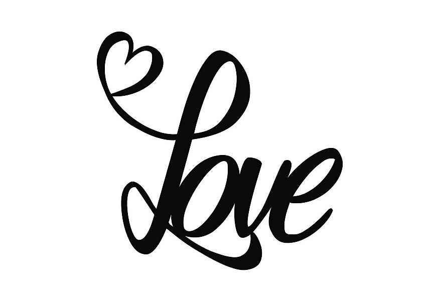 Namofactur 3D-Wandtattoo Holz Wandbild Schriftzug 'Love', Herz Wanddeko Lie günstig online kaufen