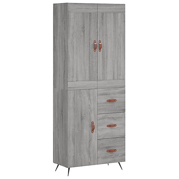 vidaXL Highboard Grau Sonoma 69,5x34x180 cm Holzwerkstoff 3199791 günstig online kaufen