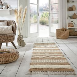 FLAIR RUGS Läufer "Medina, mit abstraktem Streifenmuster" rechteckig 12 mm günstig online kaufen