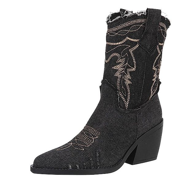 Ital-Design Damen Cowboyboots Freizeit Westernstiefelette (88843763) Blocka günstig online kaufen