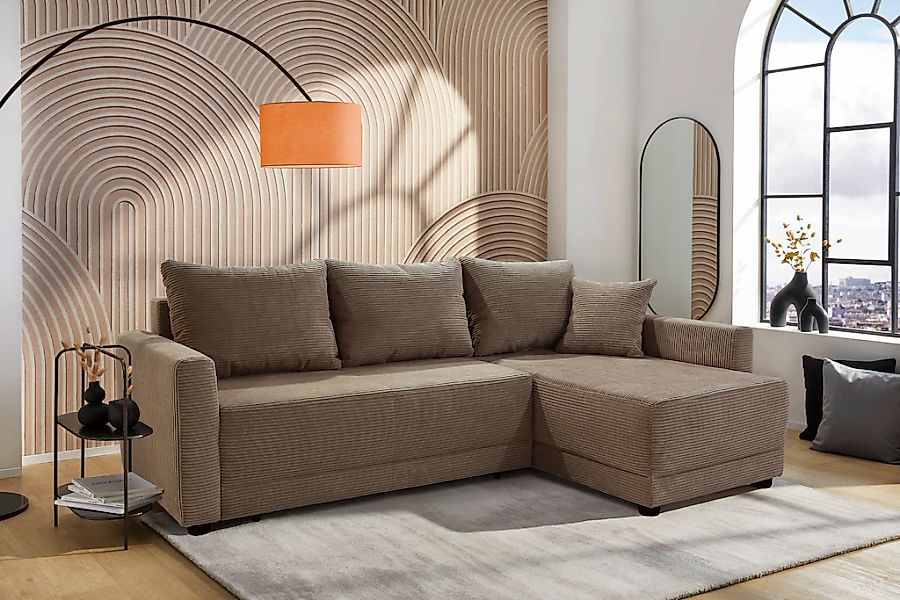Jockenhöfer Gruppe Ecksofa "Venezia L-Form, B: 234 cm" mit Bettfunktion, Be günstig online kaufen
