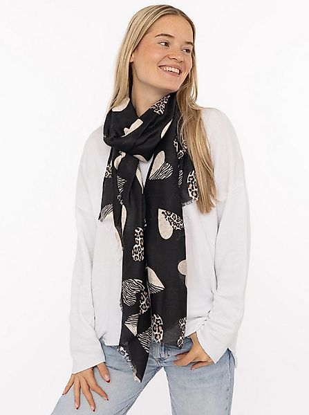 Zwillingsherz Schal "Safari Hearts", angesagtes Herzmuster im Leolook günstig online kaufen