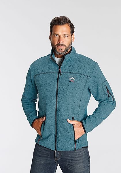 Mans World Strickfleecejacke, für die Übergangszeit, mit Reißverschlusstasc günstig online kaufen