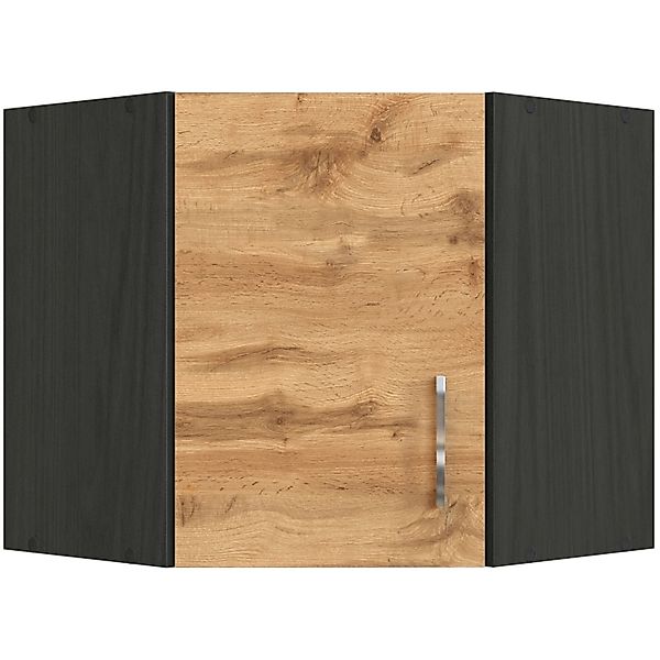 Held Möbel Küchen-Eck-Hängeschrank Sorrento BxHxT 60x57x60cm Wotaneiche-Gra günstig online kaufen