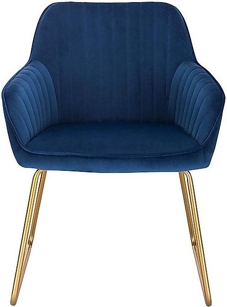 Woltu Esszimmerstuhl (1 St), Sessel Sitzfläche aus Samt Gold Beine aus Meta günstig online kaufen