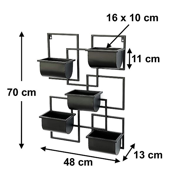 DanDiBo Blumenständer Kräuterregal Küche Wand Metall günstig online kaufen
