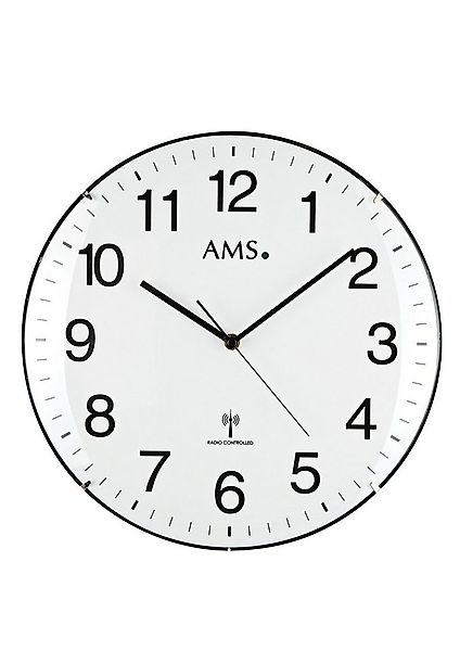 AMS Funkwanduhr F5960 (Quarzuhr, Kunststoff, Ø 32 cm, gute Ablesbarkeit, Wo günstig online kaufen