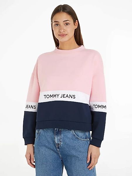 Tommy Jeans Sweatshirt TJW CBLK CREW mit Logoschriftzug-Stickerei günstig online kaufen