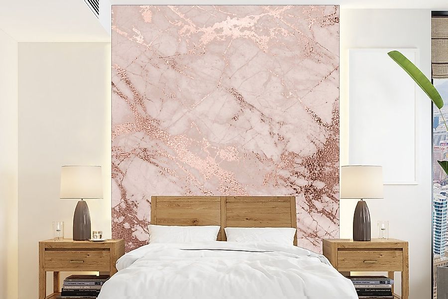 MuchoWow Fototapete Marmor - Rosa - günstig online kaufen