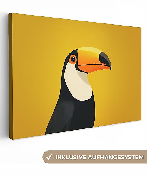 OneMillionCanvasses® Leinwandbild Tukan - Minimalistisch - günstig online kaufen