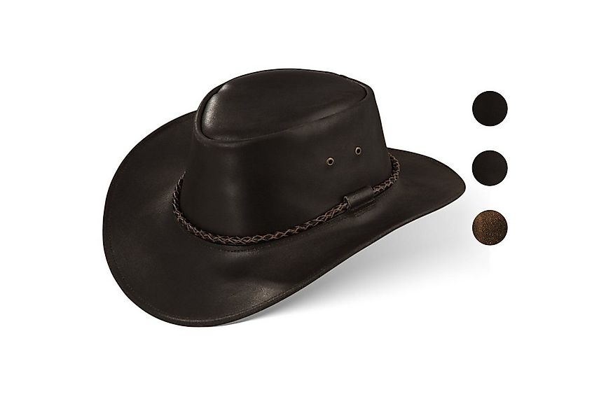 BLACK FOREST FOX Cowboyhut Western Cowboy Rindsleder Hut Herren JERO in 3 F günstig online kaufen