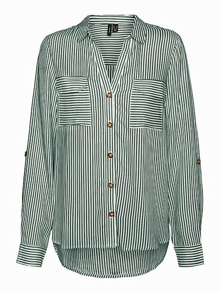 Vero Moda Blusenshirt Legeres Blusen Hemd mit Brusttaschen Krempelärmel VMB günstig online kaufen