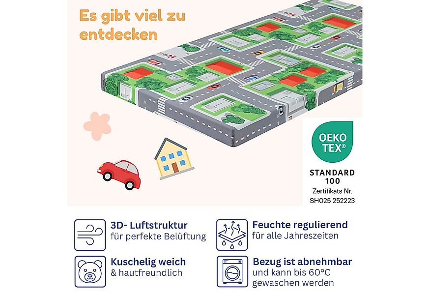 Babymatratze Kinderreisebett Matratze 60x120 cm – faltbare Baby- & Kinderma günstig online kaufen