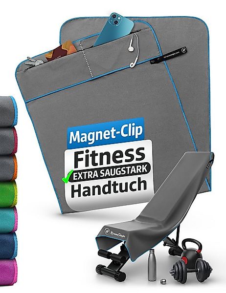 NirvanaShape Sporthandtuch Fitness-Handtuch mit Magnet-Clip, Mikrofaser Spo günstig online kaufen
