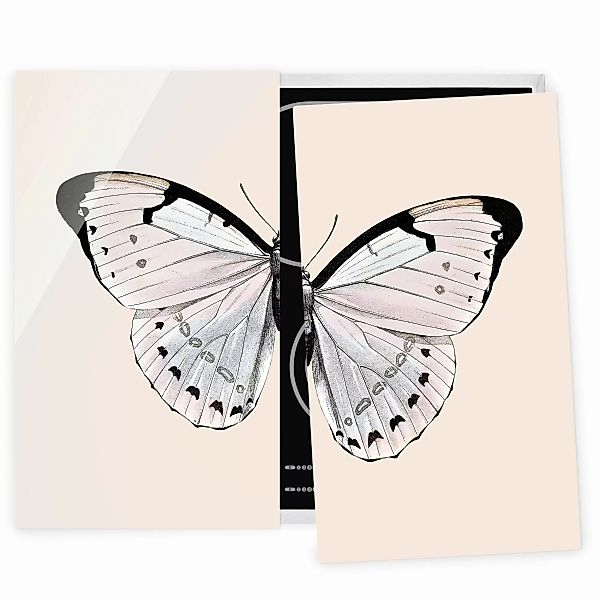 Herdabdeckplatte Schmetterling auf Beige günstig online kaufen