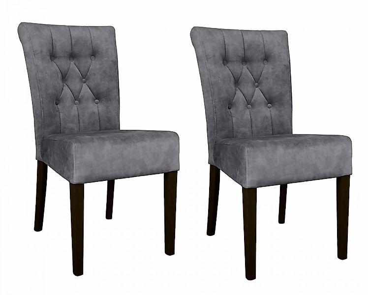 Home affaire 4-Fußstuhl "Ravenna" (Set) 2 Stk.Esszimmerstuhl mit Knopfheftu günstig online kaufen