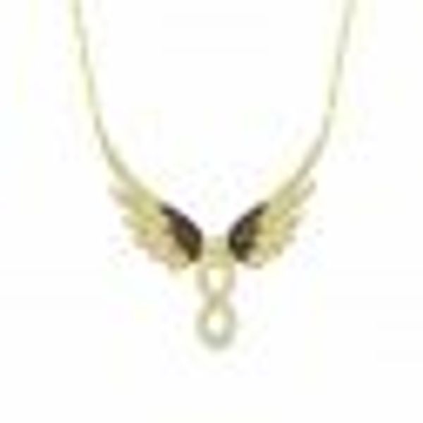 Anhänger mit Kette 925 Sterling Silber vergoldet Unendlichkeit & Engel Silb günstig online kaufen