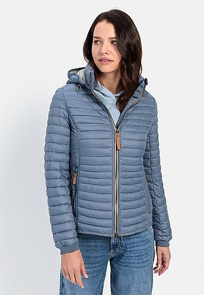 camel active Steppjacke aus recyceltem Polyamid Langarm Kapuze Markenlogo günstig online kaufen