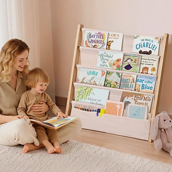 CAVEEN Bücherregal, 4 Ebenen, Kinder-Bücherregal Offenes günstig online kaufen