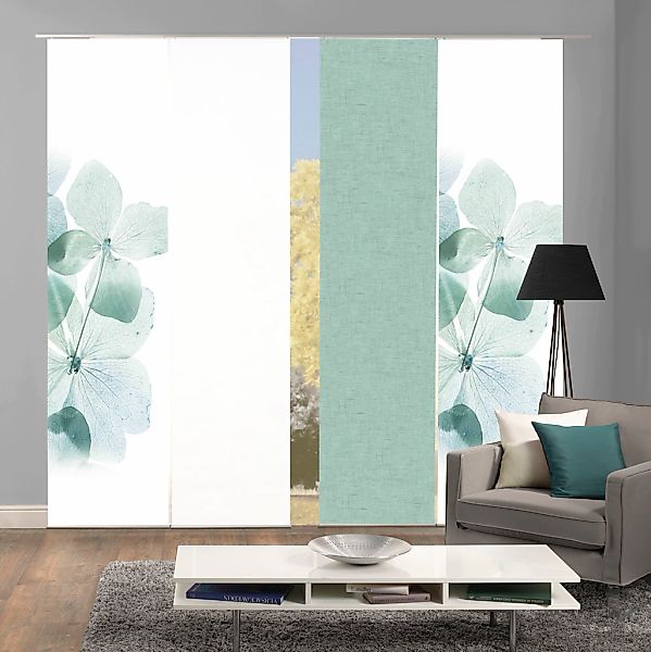 HOME WOHNIDEEN Schiebegardine "BONITA 4er SET" Paneelwagen 4 Stk. tlg. Schi günstig online kaufen