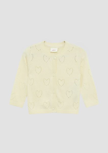 s.Oliver Strickjacke Cardigan mit Herz-Ajourmuster günstig online kaufen