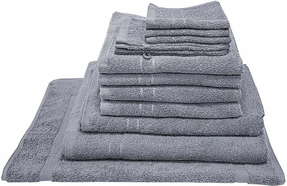 Dyckhoff Handtuch Set "Kristall" Set 12 Stk. Frottier Umfangreiches Badezim günstig online kaufen